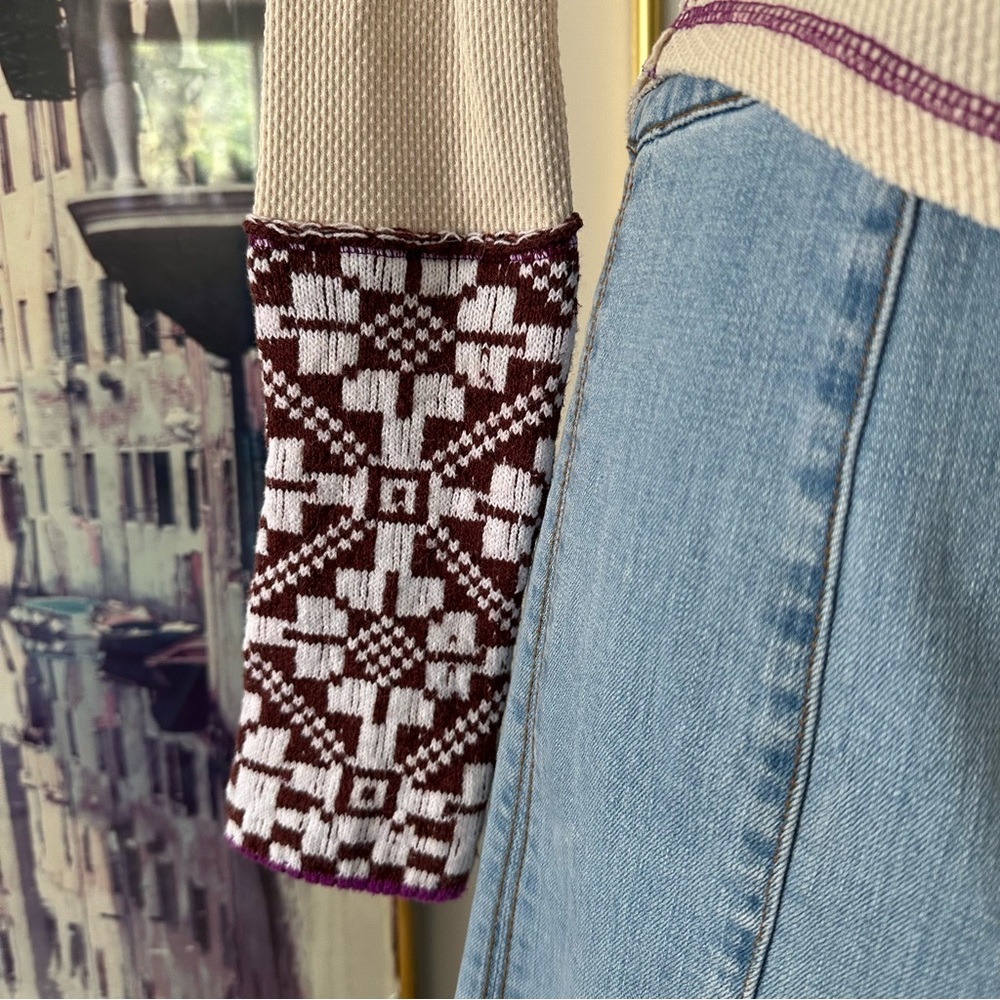 Free People She’s Reversible Cuff Thermal - Small, Oat - Picture 5 of 11